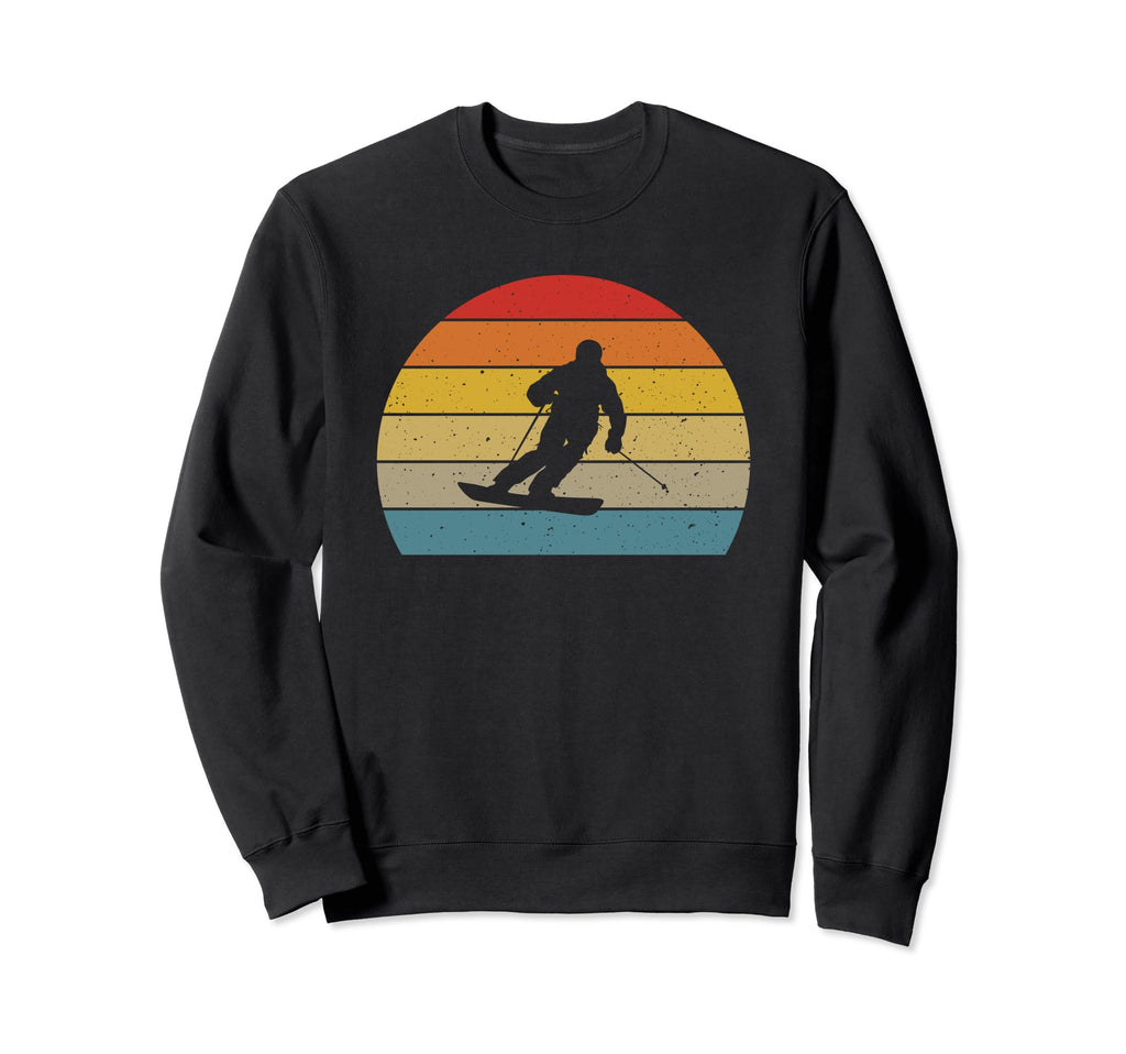 Ski Sunset Skier Skiing Dad Ski Sweatshirt - Casual Everyday Wear Unisex - T-Shirt, Sweatshirt, Hoodie