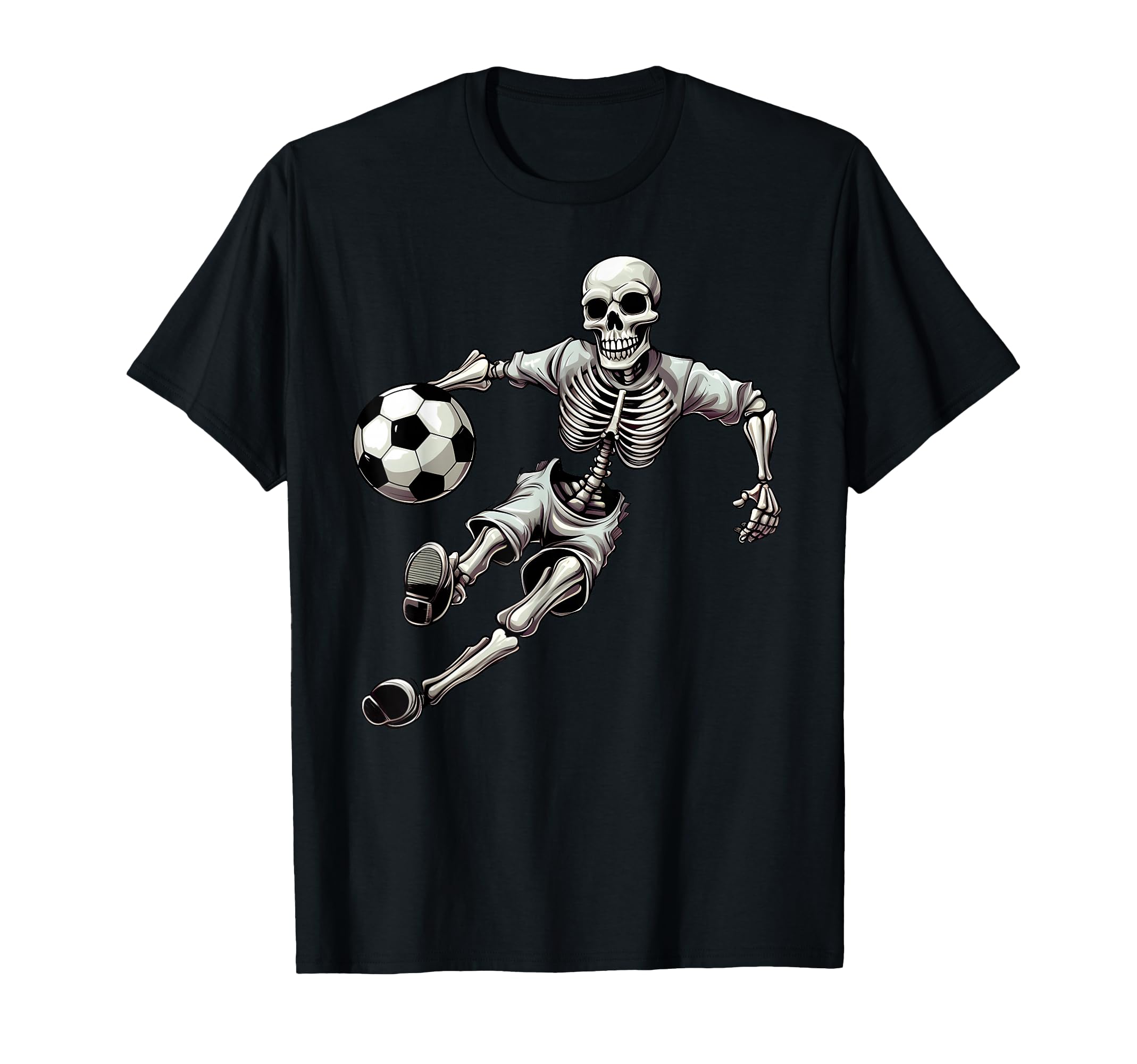 Soccer Skeleton Playing Soccer T-Shirt - Streetwear Style Men Women - T-Shirt, Sweatshirt, Hoodie