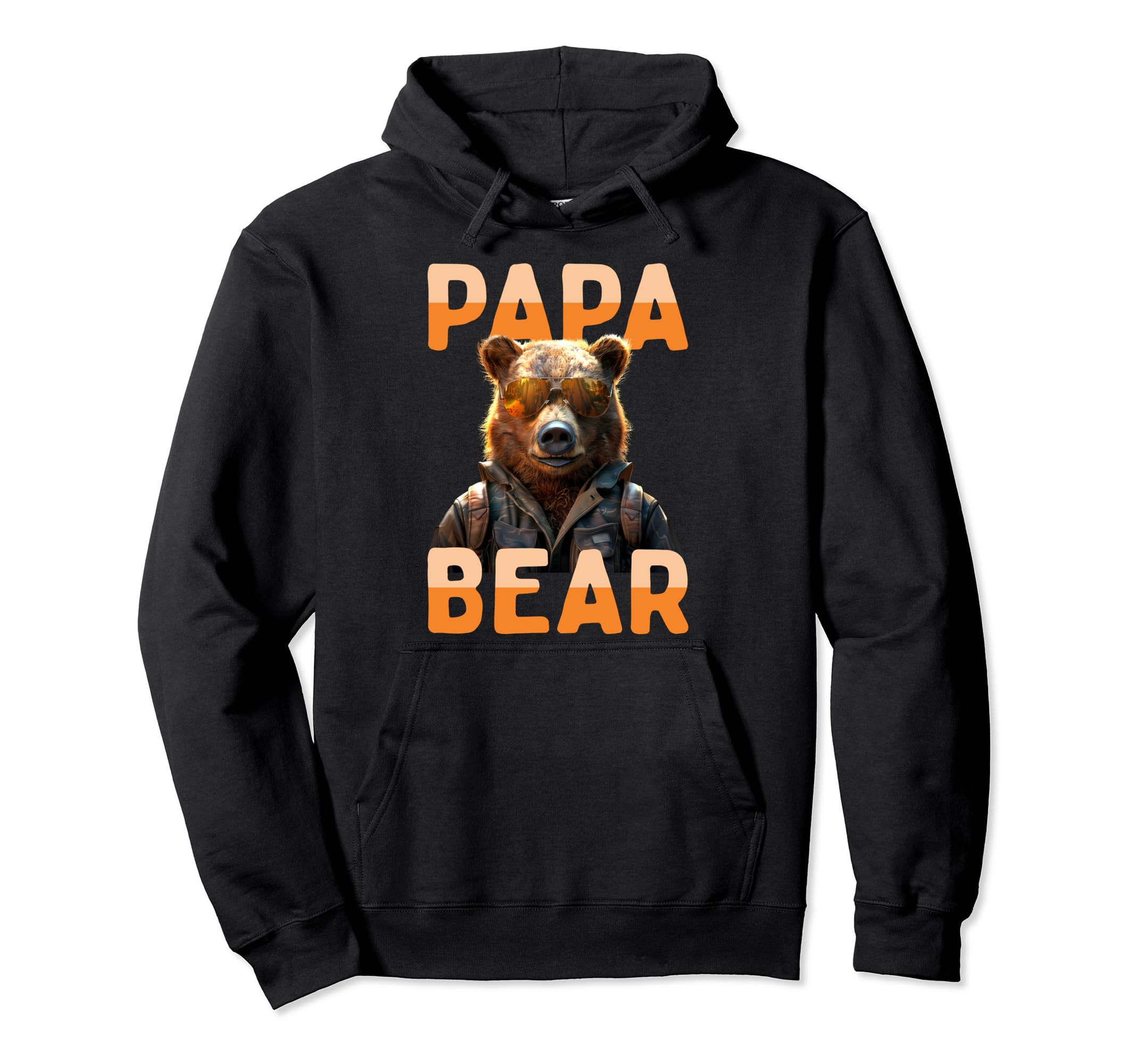 Papa Bear Daddy Bear Dad Fathers Day Hoodie - Aesthetic Graphic Unisex - T-Shirt, Sweatshirt, Hoodie