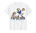 White Papacorn Unicorn Baseball Dad T-Shirt - Fun Novelty Design Unisex - T-Shirt, Sweatshirt, Hoodie