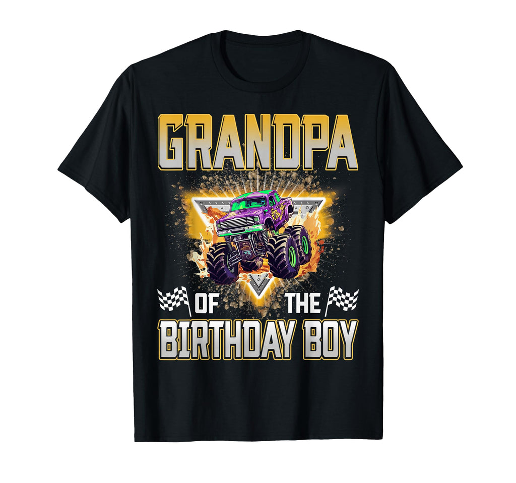 Grandpa Birthday Monster Truck T-Shirt - Minimalist Print for Adults - T-Shirt, Sweatshirt, Hoodie