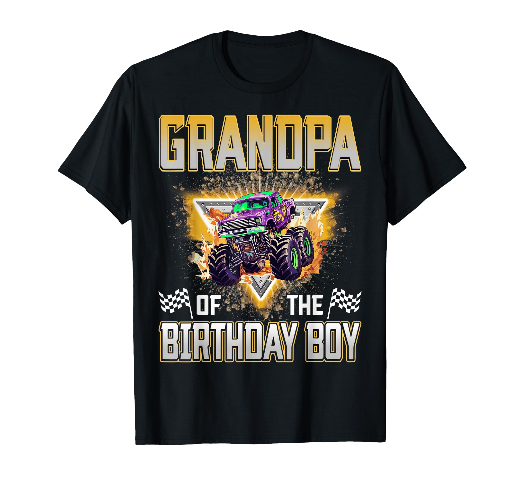 Grandpa Birthday Monster Truck T-Shirt - Minimalist Print for Adults - T-Shirt, Sweatshirt, Hoodie