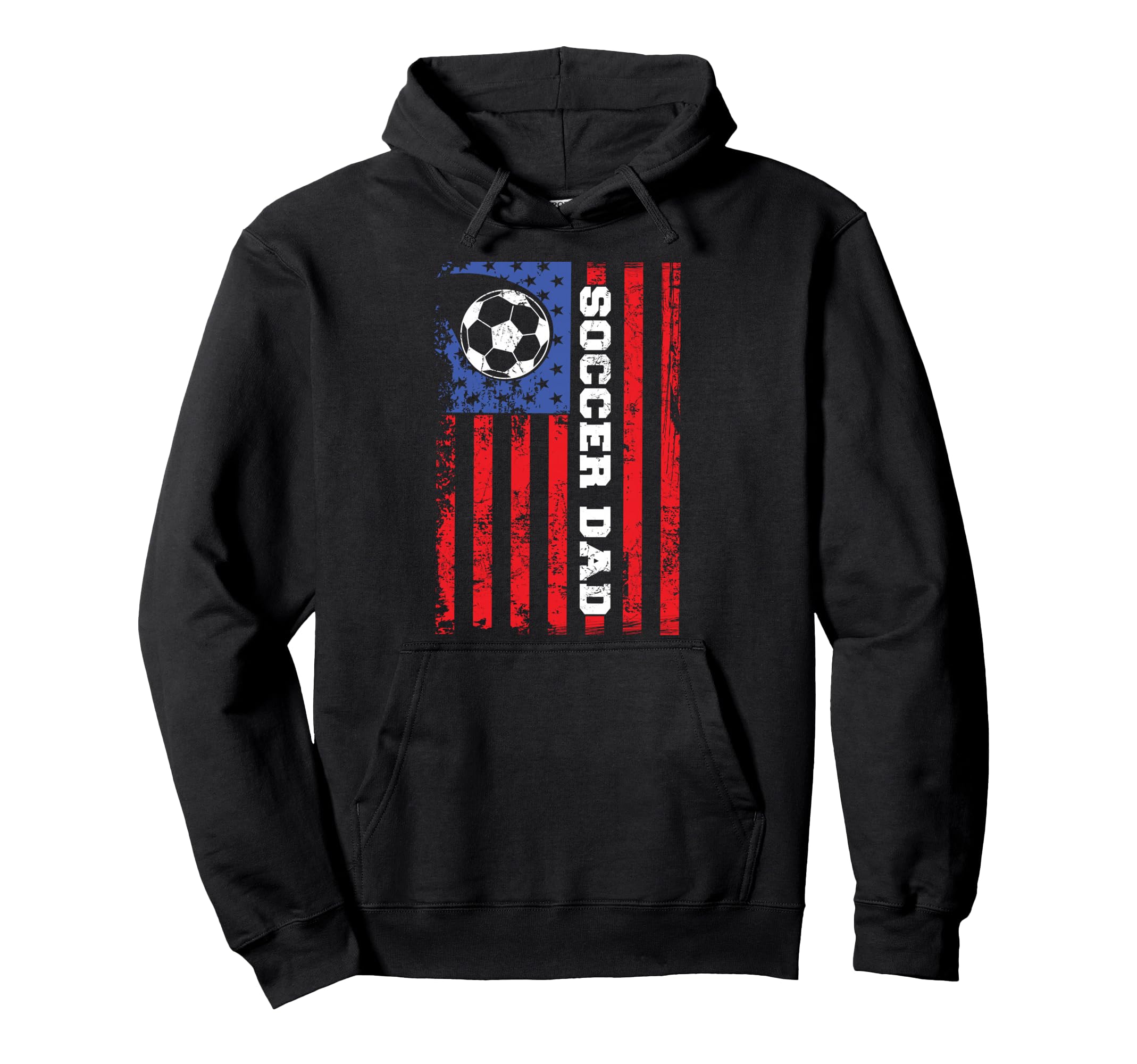 Soccer Dad Usa Flag All American Hoodie - Casual Everyday Wear Men Women - T-Shirt, Sweatshirt, Hoodie