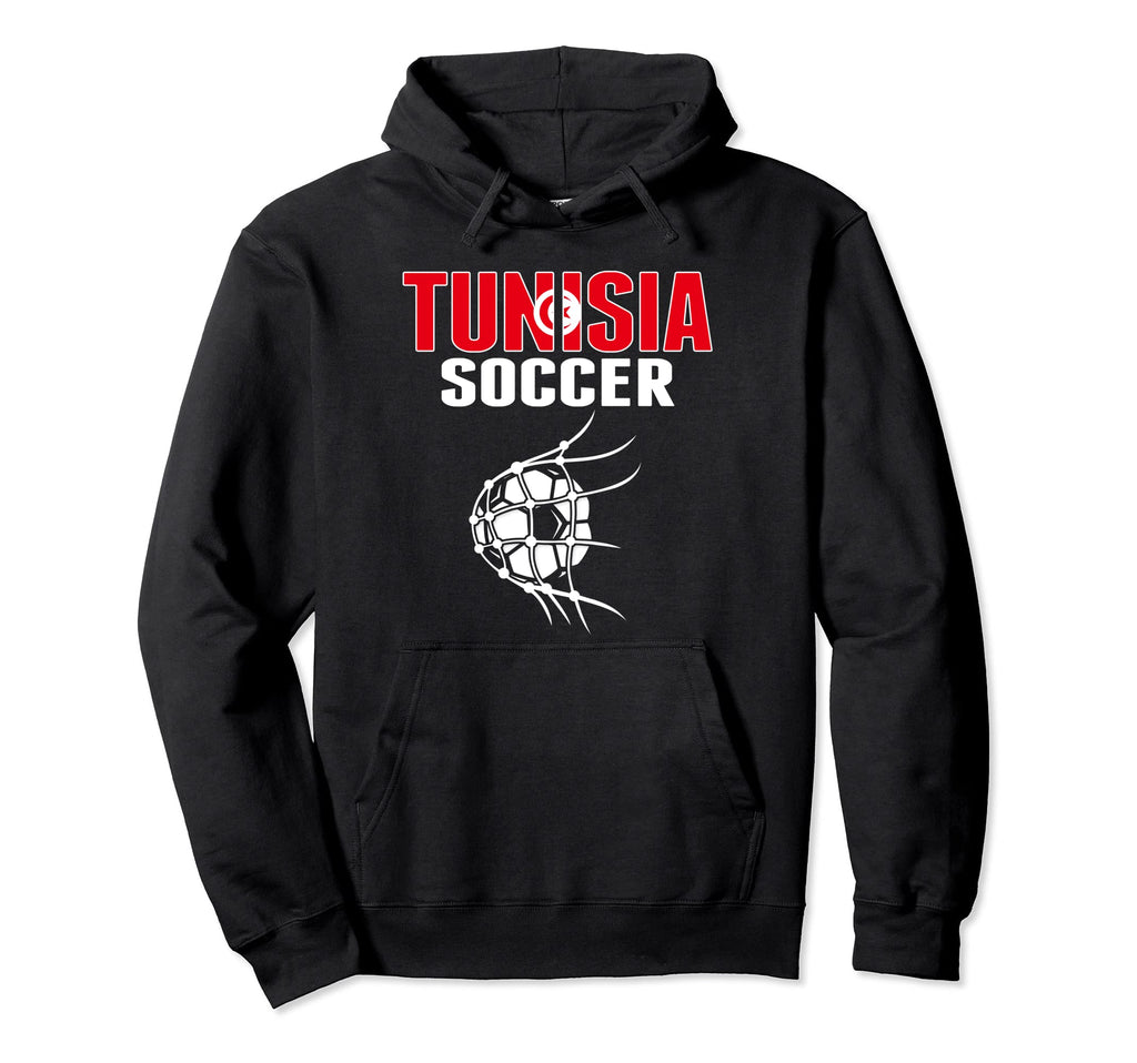 Tunisia Soccer Ball Net Tunisia Hoodie - Minimalist Print Men Women - T-Shirt, Sweatshirt, Hoodie