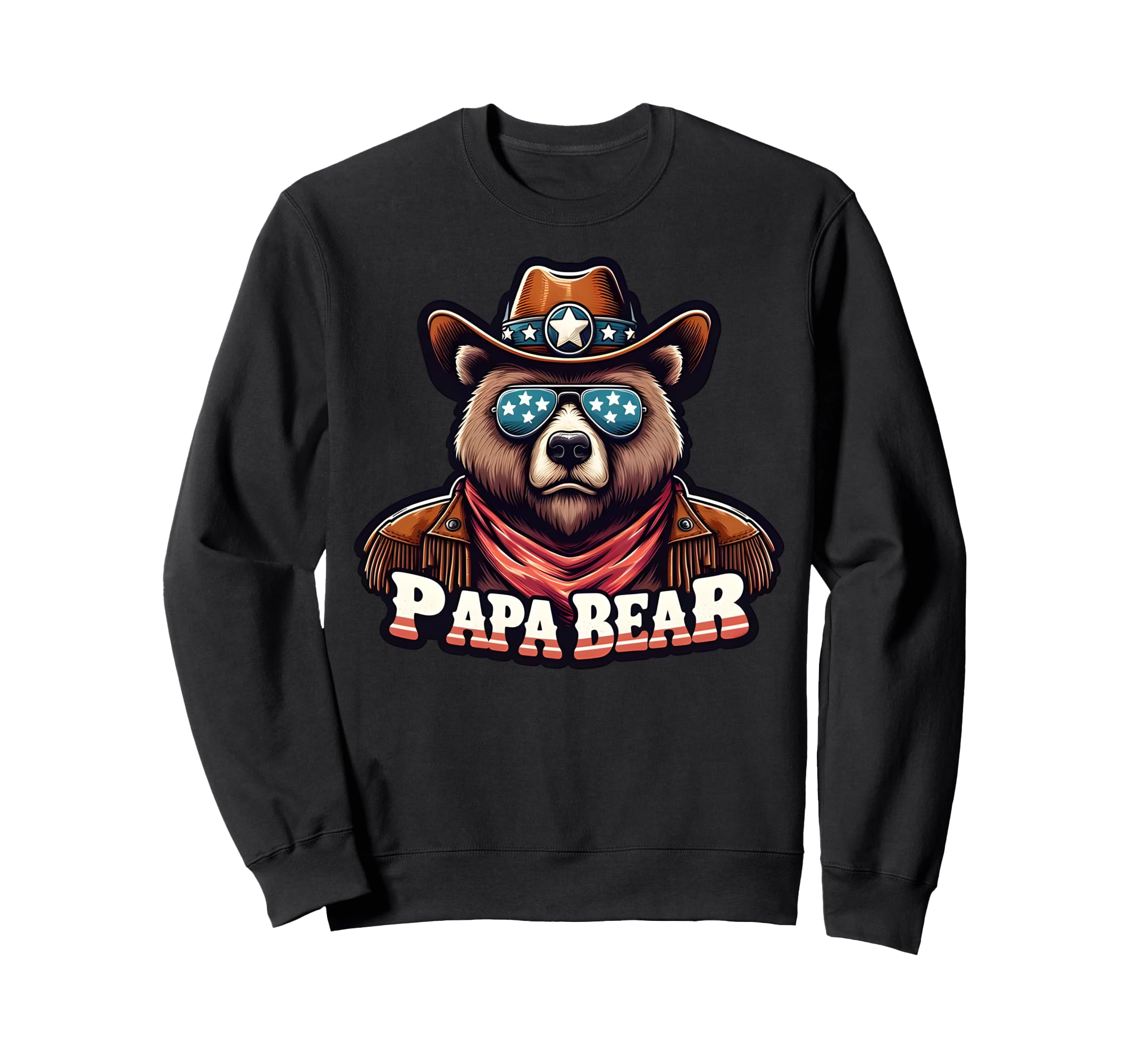 Papa Bear Gifts Funny Birthday Fun Sweatshirt - Minimalist Print Men Women - T-Shirt, Sweatshirt, Hoodie