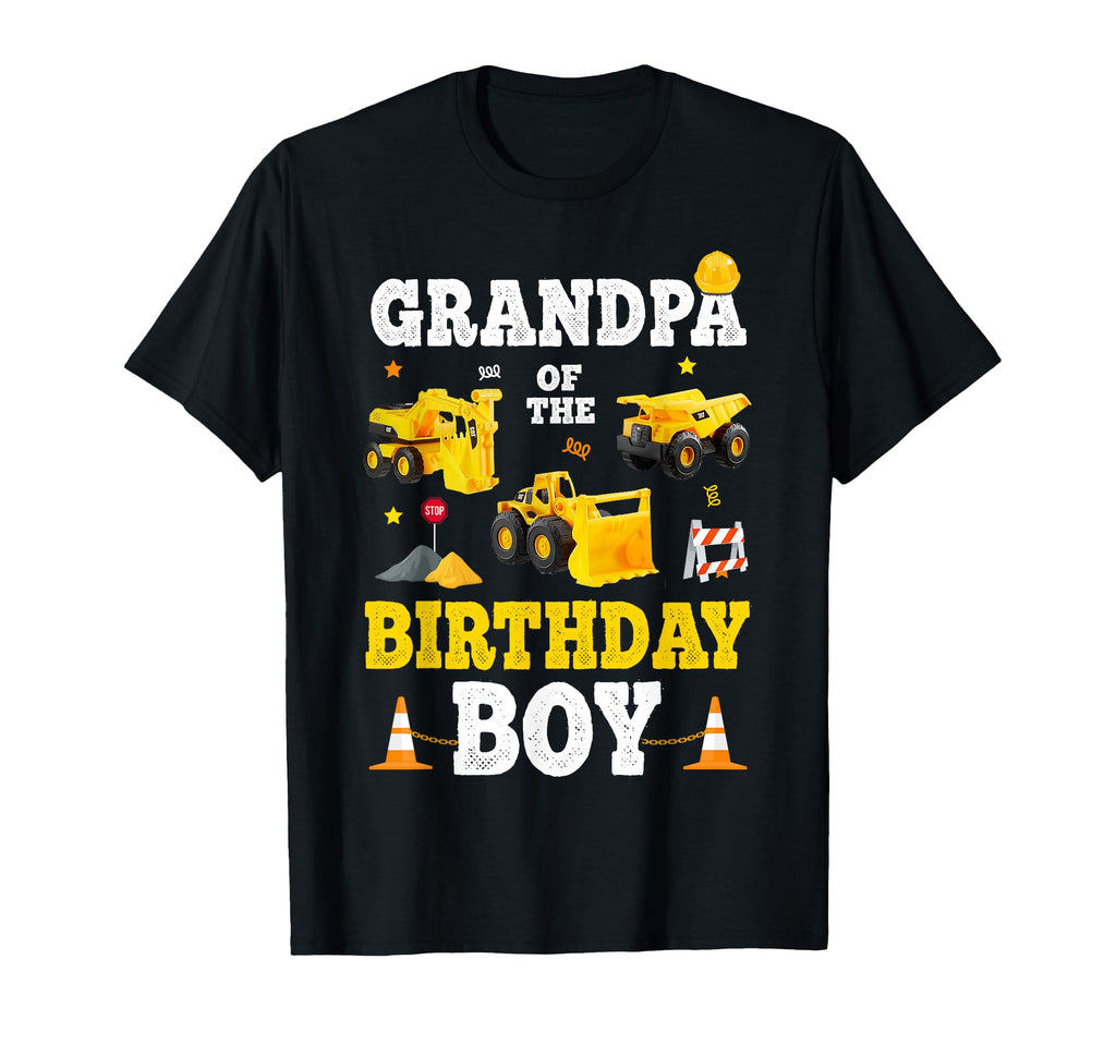 Grandpa Birthday Bday Construction T-Shirt - Minimalist Print for Adults - T-Shirt, Sweatshirt, Hoodie