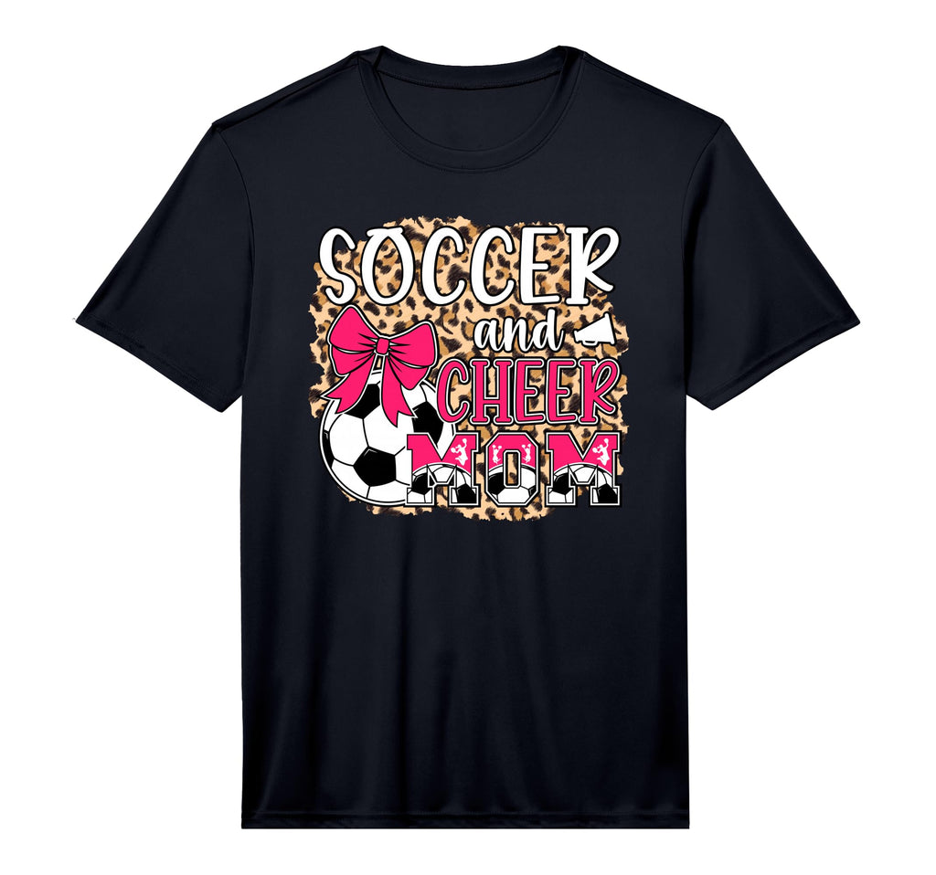 Mens Soccer And Cheer Mom Leopard T-Shirt - Trendy Graphic Men Women - T-Shirt, Sweatshirt, Hoodie