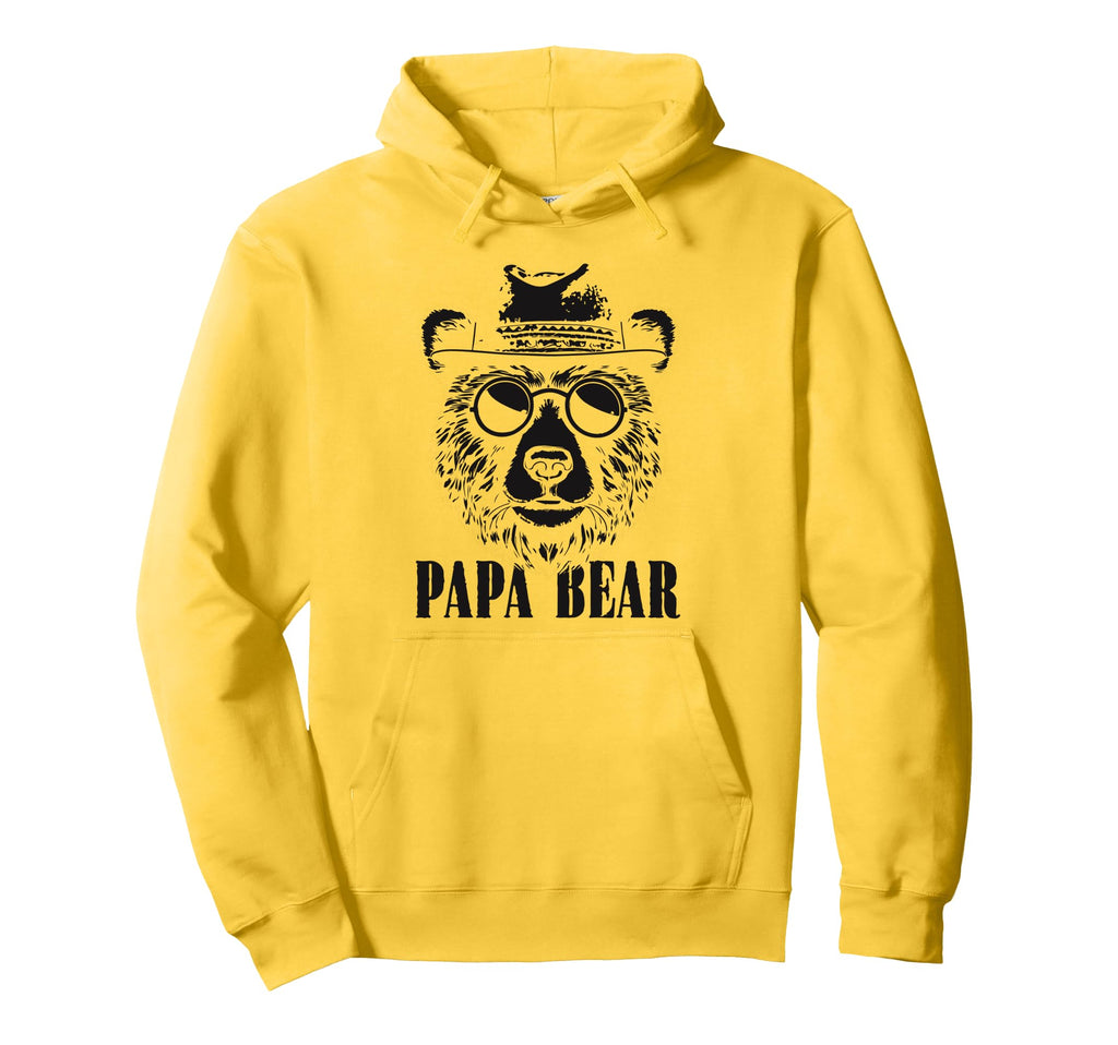 Papa Bear Sunglass Funny Fathers Day Dad Hoodie - Graphic Print for Adults - T-Shirt, Sweatshirt, Hoodie