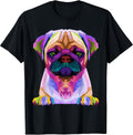 Pug Pop Art Colorful Portrait for Dog Lovers - Adult & Kids T-Shirts, Sweatshirts & Hoodies apparel design preview 1