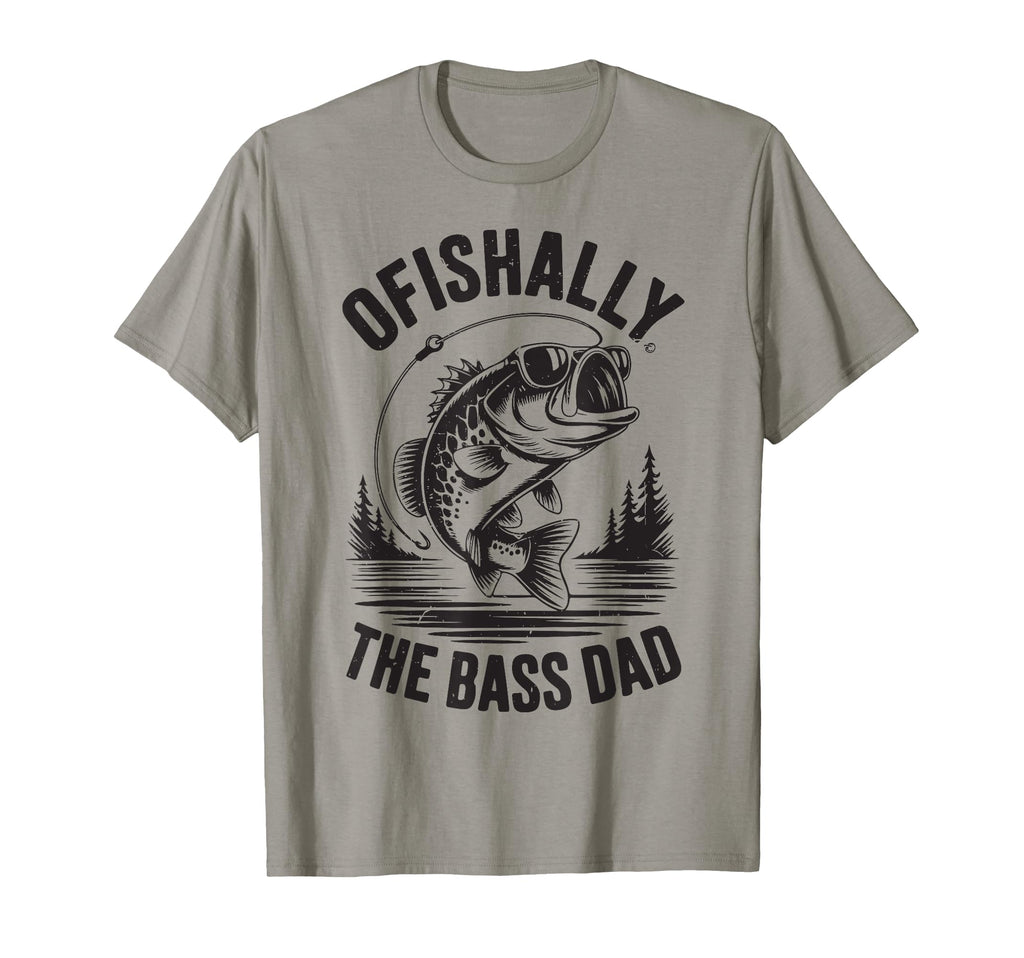Ofishally Bass Dad Father Day Step T-Shirt - Aesthetic Graphic Men Women - T-Shirt, Sweatshirt, Hoodie