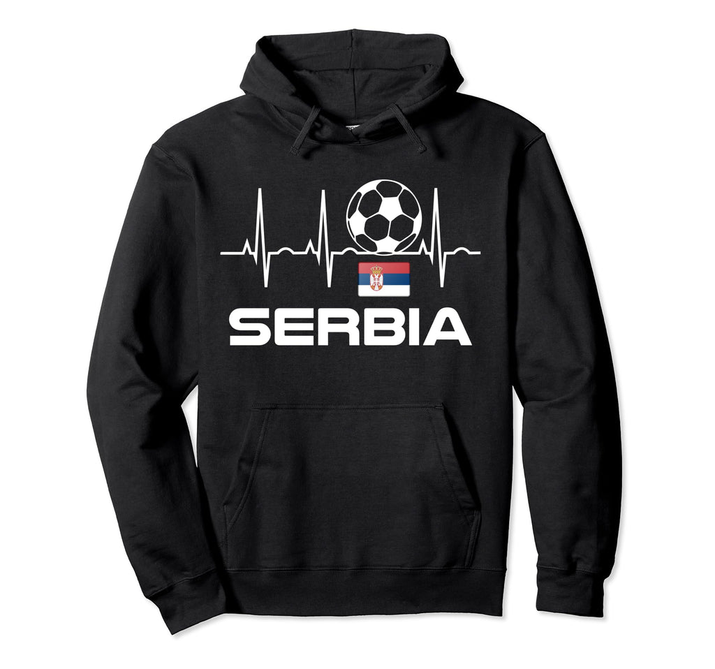 Serbia Soccer Serbian Heartbeat Sweatshirt - Minimalist Print Men Women - T-Shirt, Sweatshirt, Hoodie