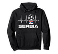 Serbia Soccer Serbian Heartbeat Sweatshirt - Minimalist Print Men Women - T-Shirt, Sweatshirt, Hoodie