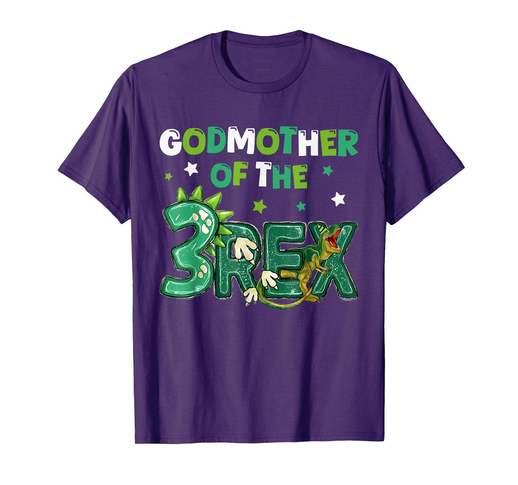 Godmother Three Rex Birthday Dinosaur T-Shirt - Unique Graphic Men Women - T-Shirt, Sweatshirt, Hoodie