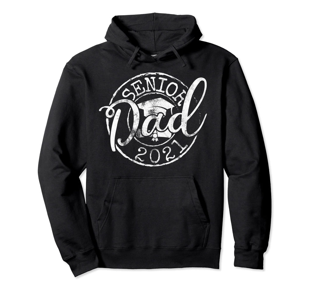 Senior Dad 2021 Proud Mom Graduate Stamp Hoodie - Unique Graphic Men Women - T-Shirt, Sweatshirt, Hoodie