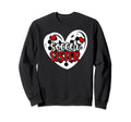 Soccer Sister Heart Sister Soccer Sweatshirt - Minimalist Print for Adults - T-Shirt, Sweatshirt, Hoodie