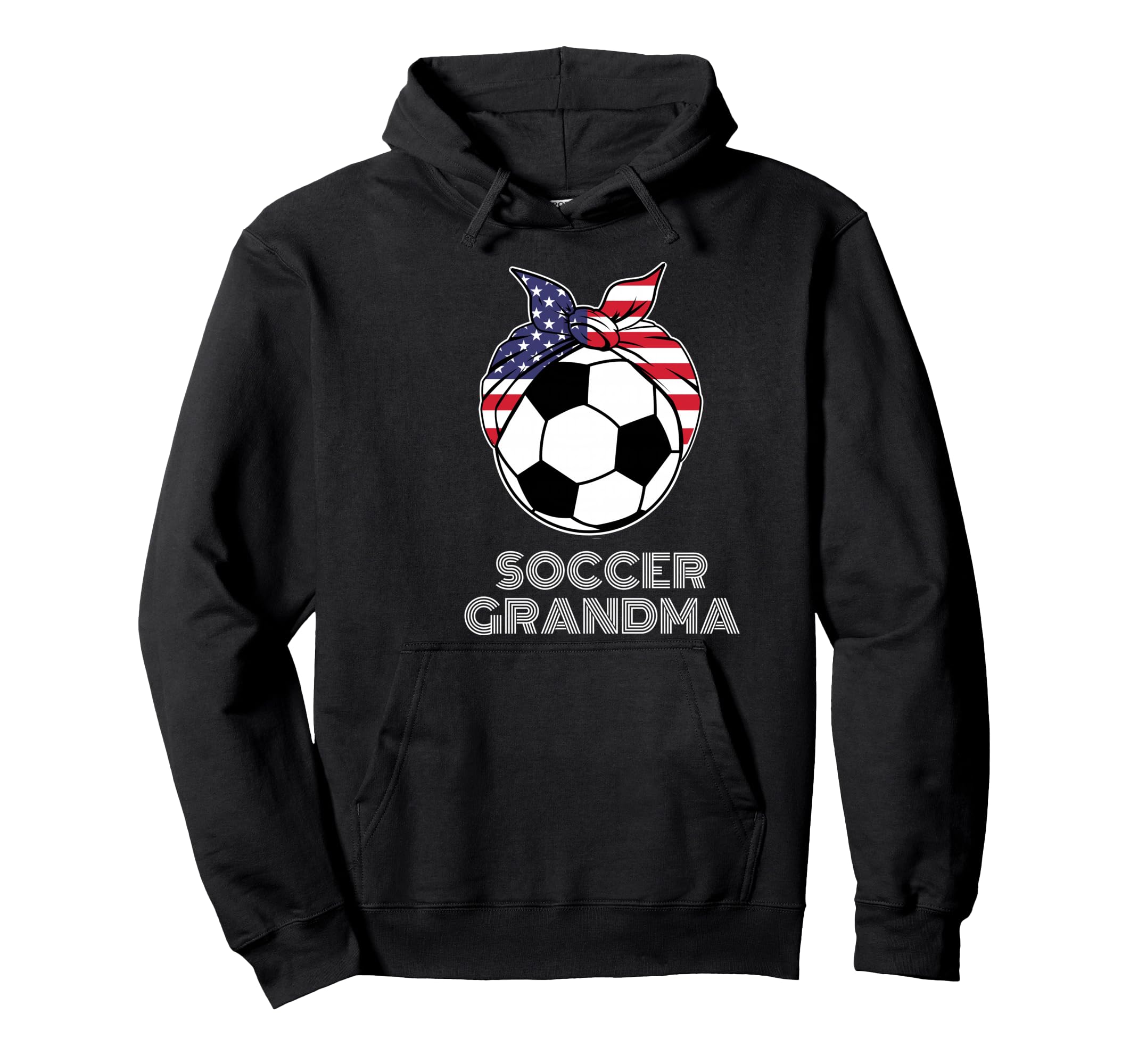 Bandana Soccer Ball Grandmother Hoodie - Casual Everyday Wear for Adults - T-Shirt, Sweatshirt, Hoodie