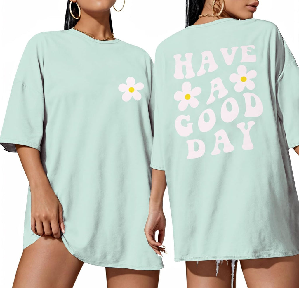 Oversized for Women Crewneck Summer Graphic Short - Adult & Kids T-Shirts, Sweatshirts & Hoodies apparel design preview 1