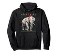 Elephant Santa Hat Funny Ugly Hoodie - Trendy Graphic Unisex - T-Shirt, Sweatshirt, Hoodie