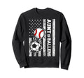 Aunt Ballers Funny Usa Flag Soccer Sweatshirt - Unique Graphic Men Women - T-Shirt, Sweatshirt, Hoodie
