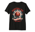 Basketball Dad Fathers Day Tri Blend T-Shirt - Minimalist Print Unisex - T-Shirt, Sweatshirt, Hoodie