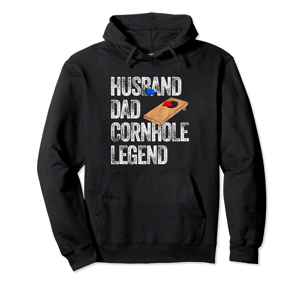 Dad Husband Cornhole Legend Daddy Hoodie - Fun Novelty Design for Adults - T-Shirt, Sweatshirt, Hoodie