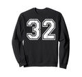 32 Number Thirty Two Team Sports Sweatshirt - Custom Art Print Unisex - T-Shirt, Sweatshirt, Hoodie