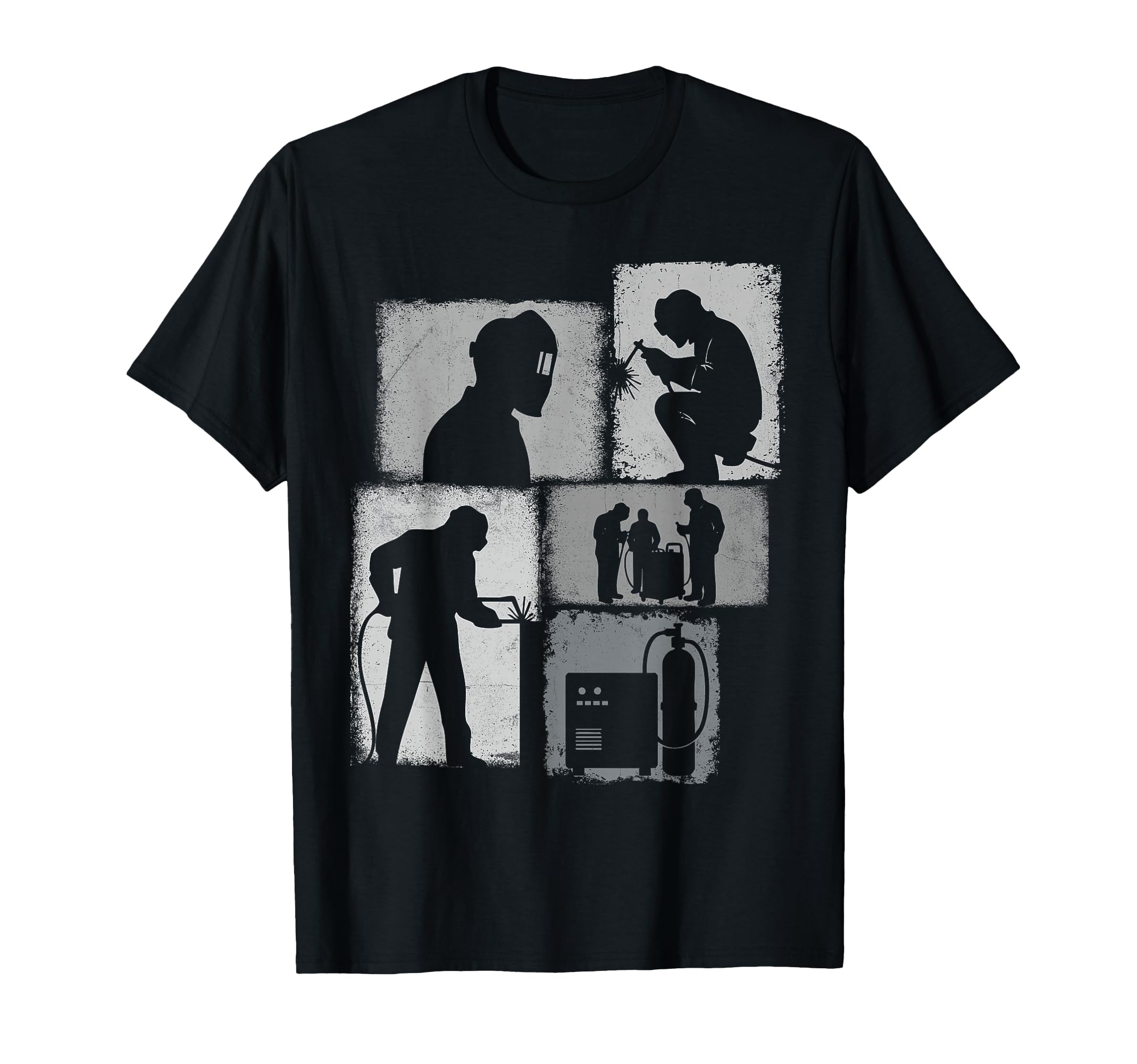 Welder Collage Welding Metalworker T-Shirt - Custom Art Print for Adults - T-Shirt, Sweatshirt, Hoodie