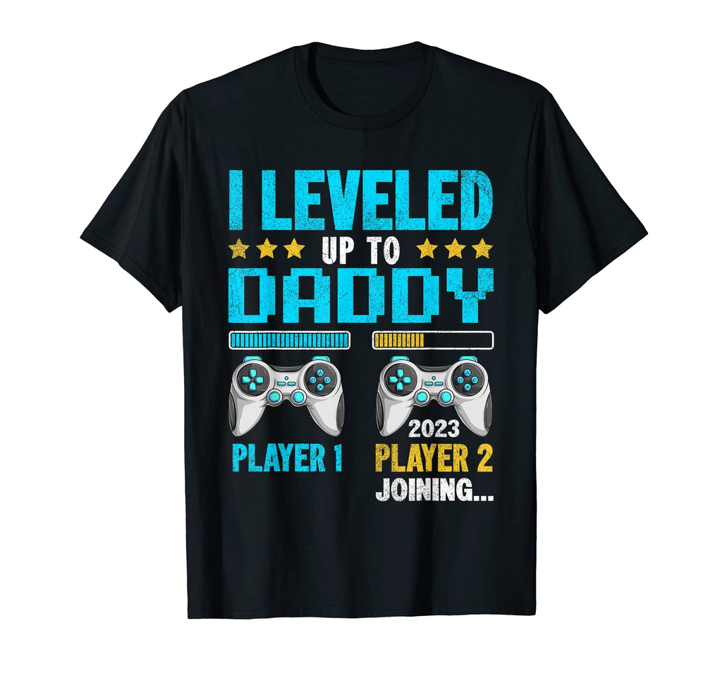 I Leveled Up To Daddy Gamer Soon To Be T-Shirt - Trendy Graphic for Adults - T-Shirt, Sweatshirt, Hoodie
