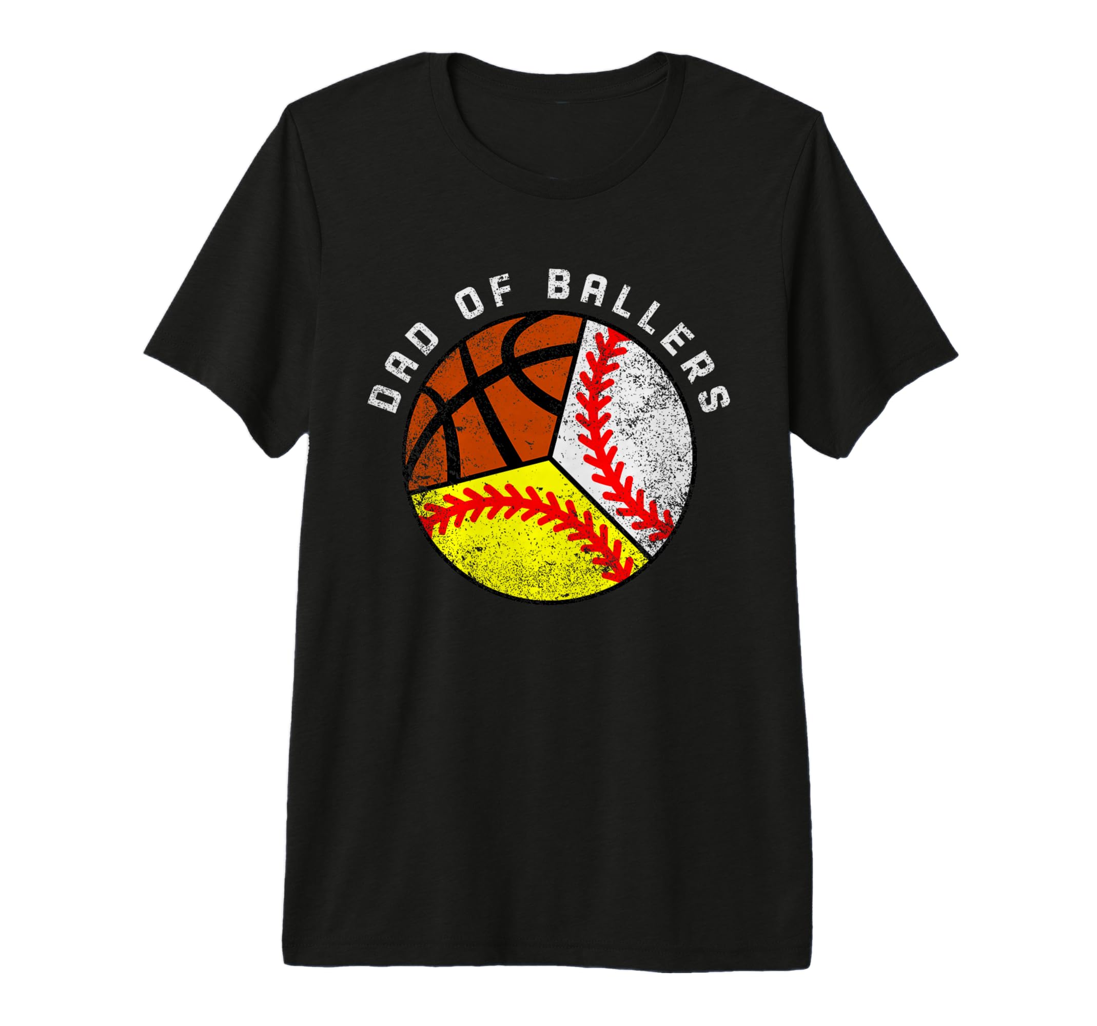 Mens Dad Ballers Funny Baseball Softball T-Shirt - Graphic Print Unisex - T-Shirt, Sweatshirt, Hoodie