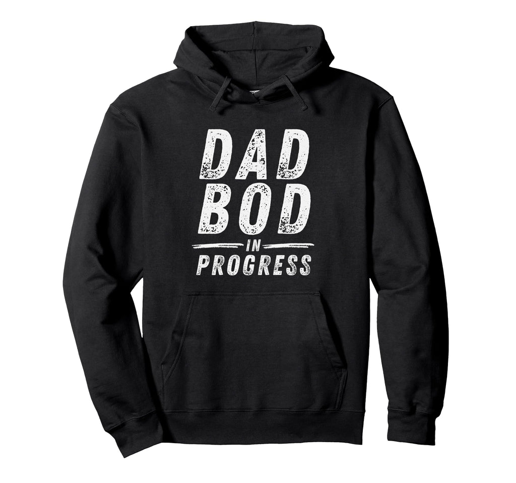 Dad Bod Progress Funny Gym Beer Dumbbell Hoodie - Unique Graphic Men Women - T-Shirt, Sweatshirt, Hoodie