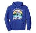 Here Fishy Rainbow Trout Fly Fishing Hoodie - Minimalist Print for Adults - T-Shirt, Sweatshirt, Hoodie