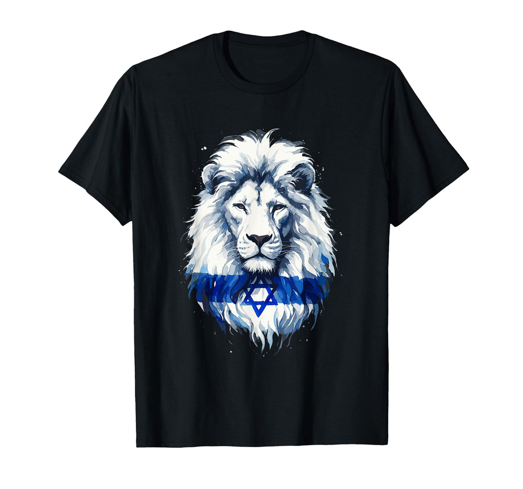 Jewish Israel Flag Lion David Star T-Shirt - Unique Graphic Men Women - T-Shirt, Sweatshirt, Hoodie
