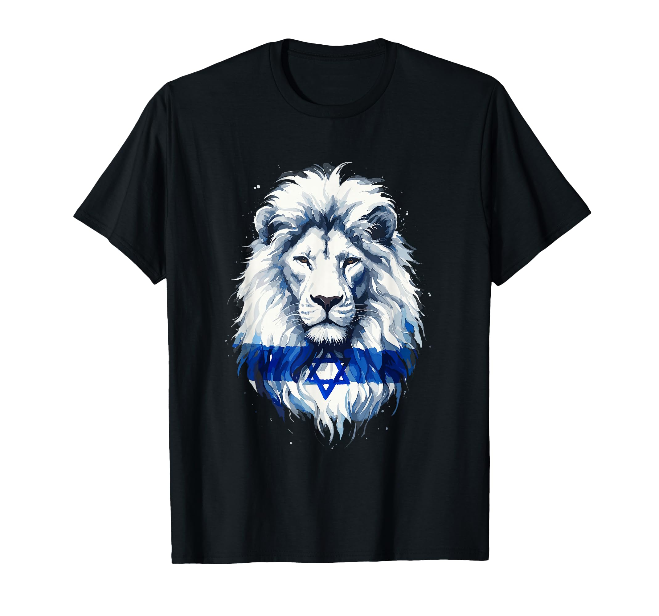 Jewish Israel Flag Lion David Star T-Shirt - Unique Graphic Men Women - T-Shirt, Sweatshirt, Hoodie