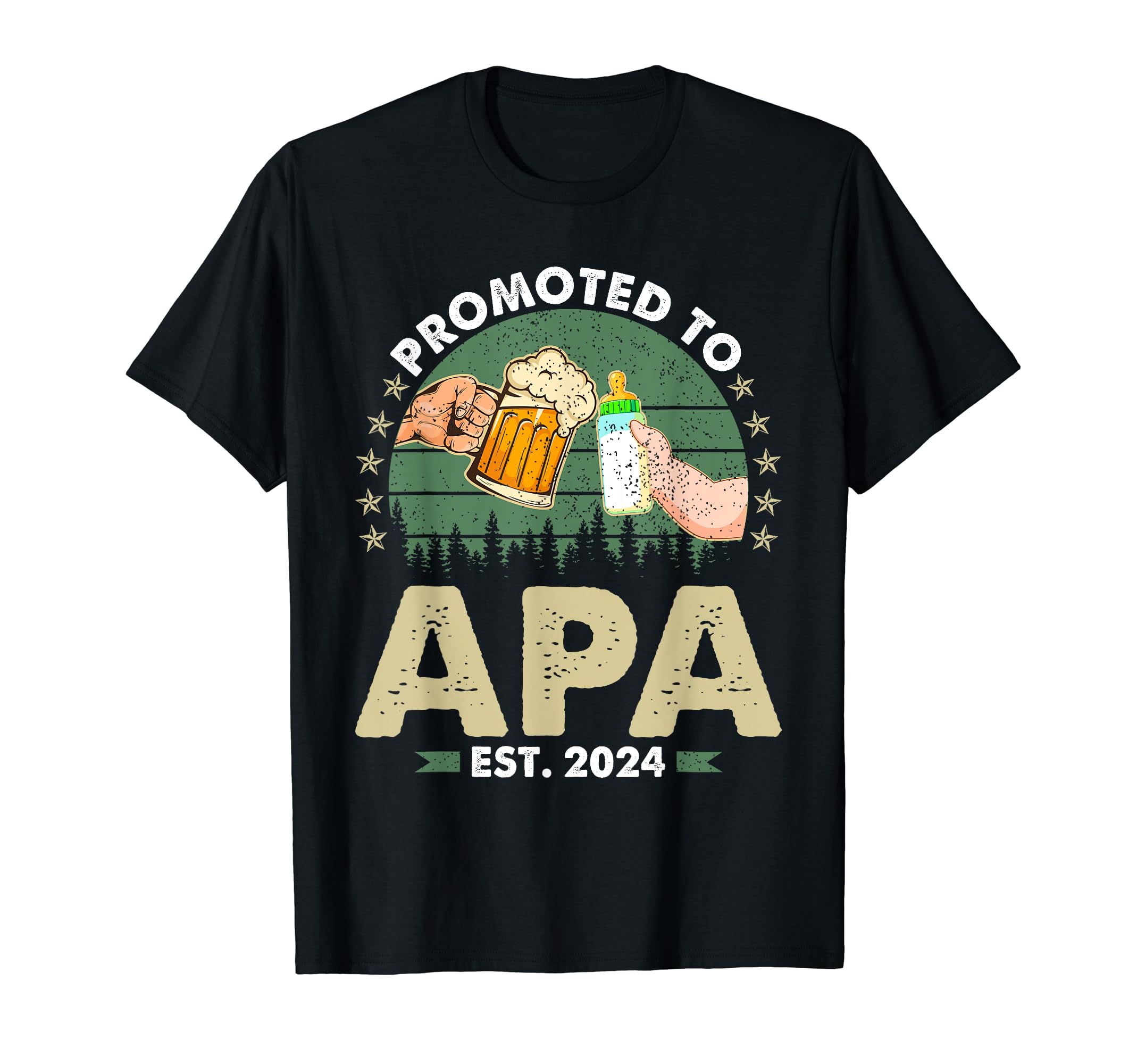 Promoted To Apa Est 2024 Fathers Day T-Shirt - Streetwear Style for Adults - T-Shirt, Sweatshirt, Hoodie
