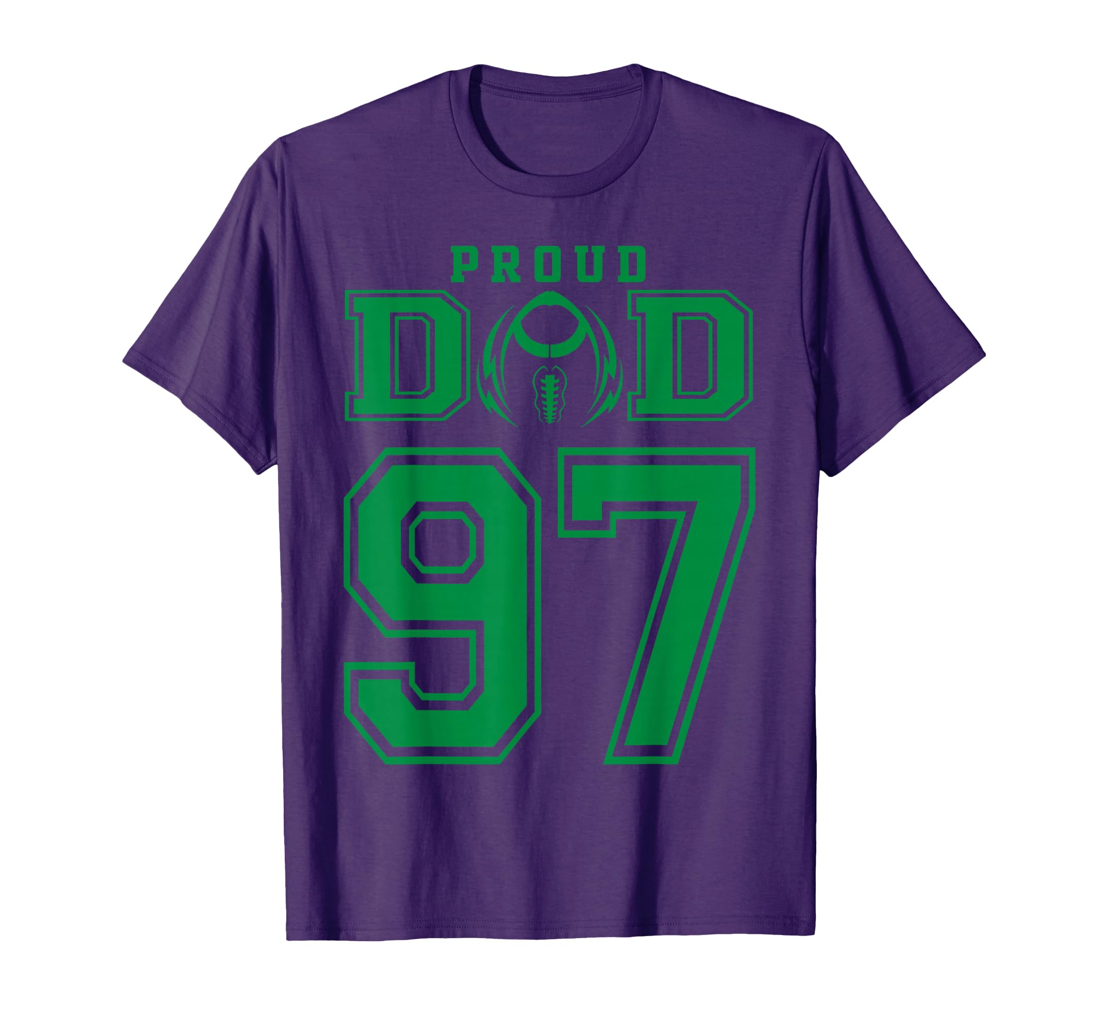 Custom Proud Football Dad Number 97 G T-Shirt - Aesthetic Graphic Unisex - T-Shirt, Sweatshirt, Hoodie