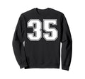 35 Number Thirty Five Team Sports Sweatshirt - Trendy Graphic Men Women - T-Shirt, Sweatshirt, Hoodie