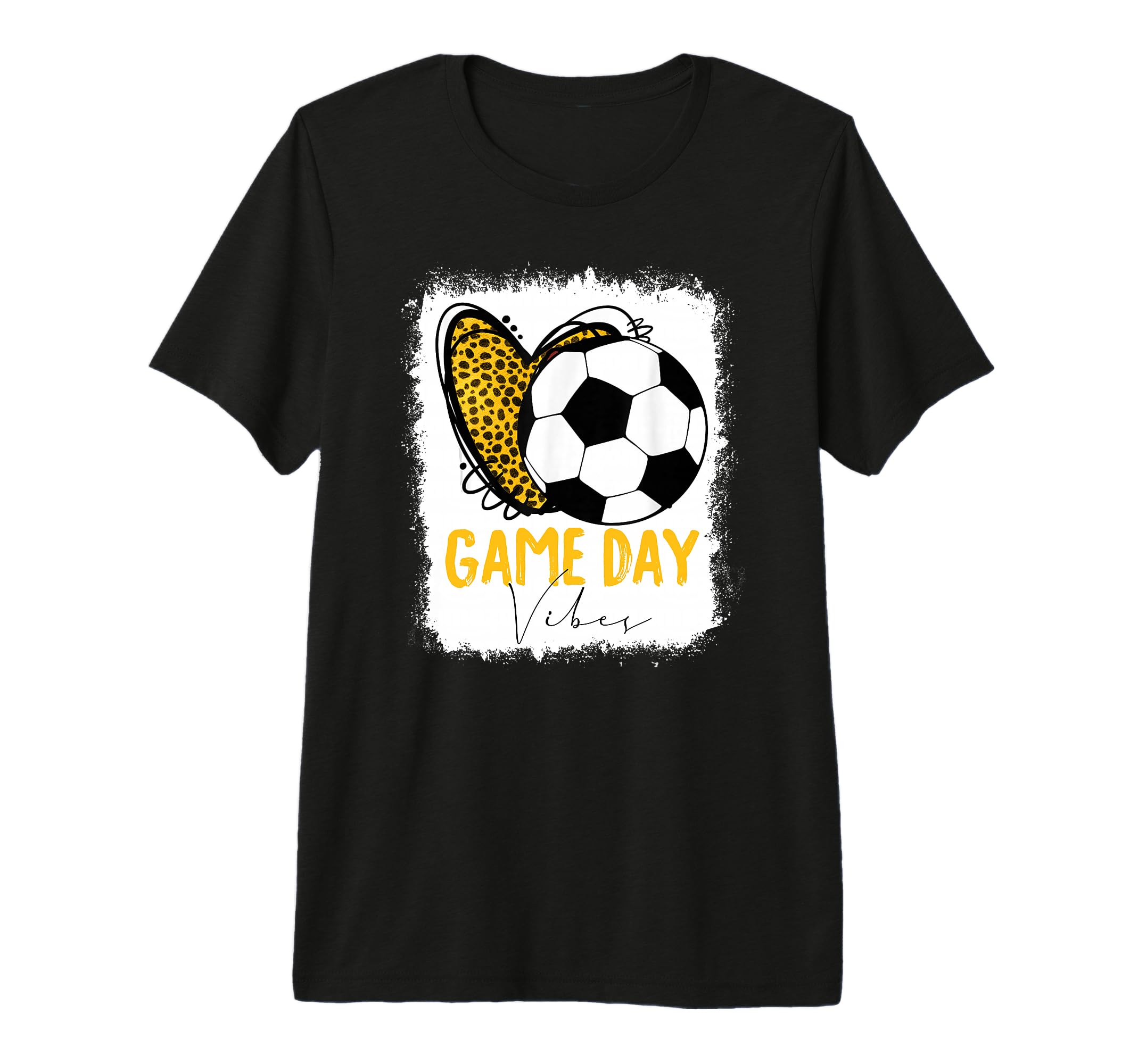 Soccer Game Day Vibes Leopard Soccer T-Shirt - Trendy Graphic for Adults - T-Shirt, Sweatshirt, Hoodie