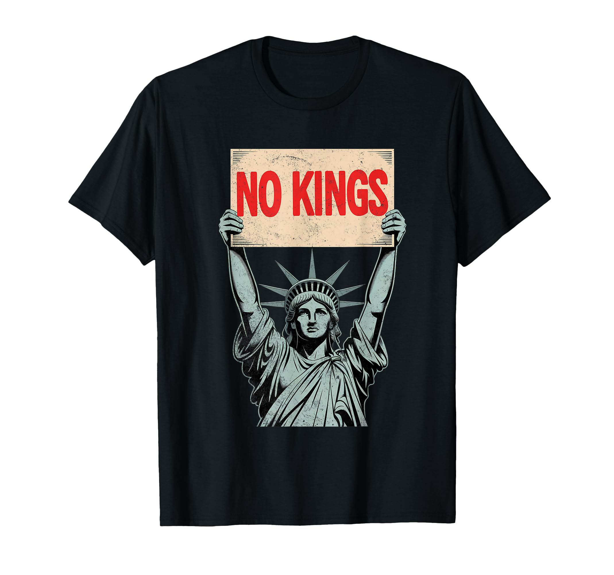 No Kings Statue Liberty Resist T-Shirt - Custom Art Print Men Women - T-Shirt, Sweatshirt, Hoodie