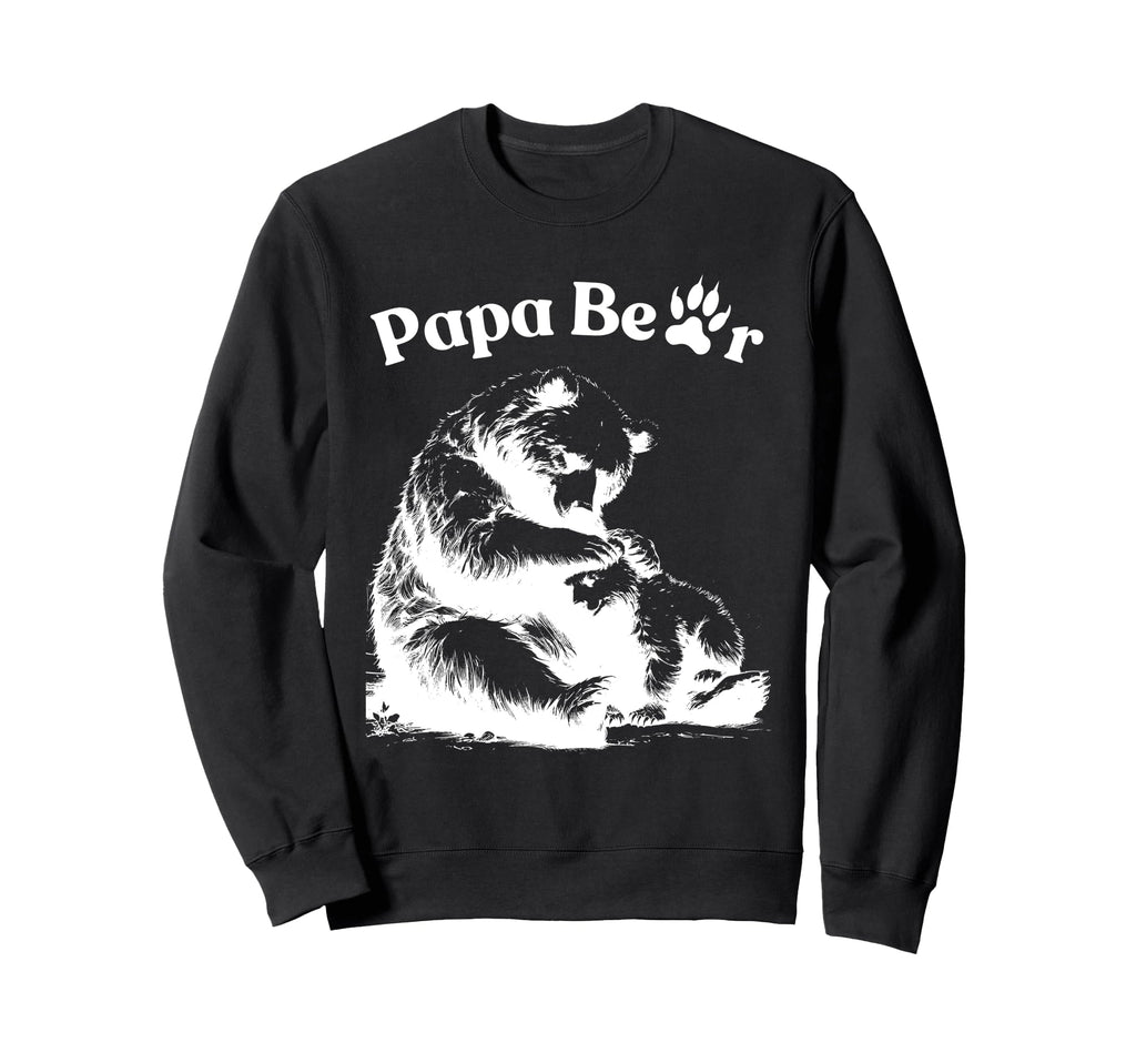 Mens Papa Bear Face Sunglasses Sweatshirt - Aesthetic Graphic for Adults - T-Shirt, Sweatshirt, Hoodie