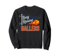 Busy Raising Ballers Pennant Flaming Sweatshirt - Unique Graphic Men Women - T-Shirt, Sweatshirt, Hoodie