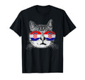 Croatian Croatia Flag Country Roots Cat T-Shirt - Novelty Apparel Unisex - T-Shirt, Sweatshirt, Hoodie
