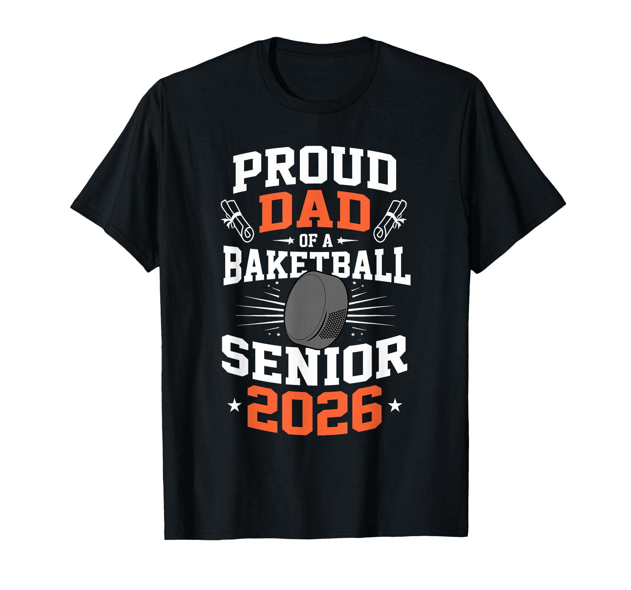 Proud Dad Hockey Senior 2026 Graduation T-Shirt - Graphic Print Men Women - T-Shirt, Sweatshirt, Hoodie