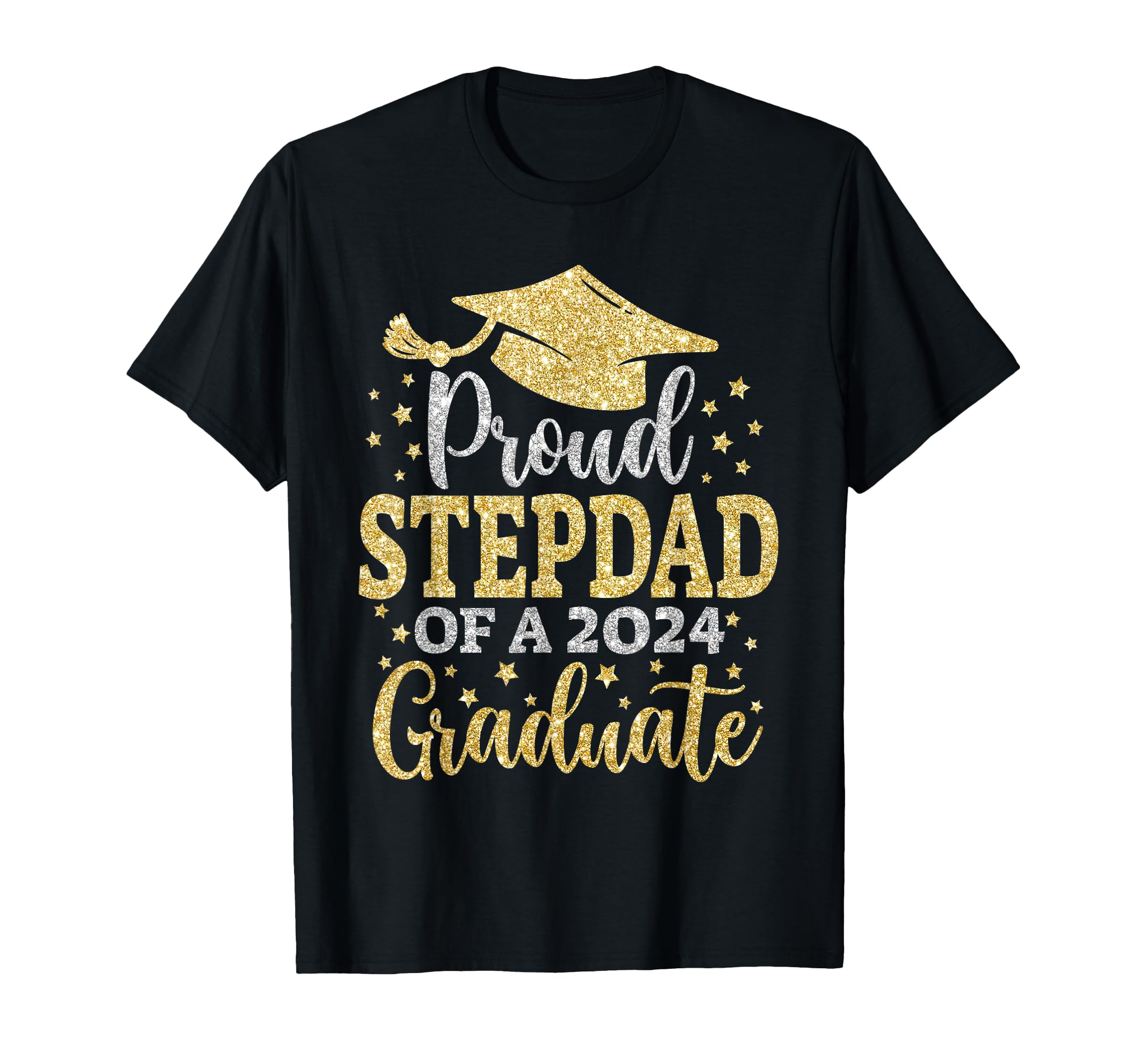 Stepdad Senior 2024 Proud Dad Class T-Shirt - Trendy Graphic for Adults - T-Shirt, Sweatshirt, Hoodie