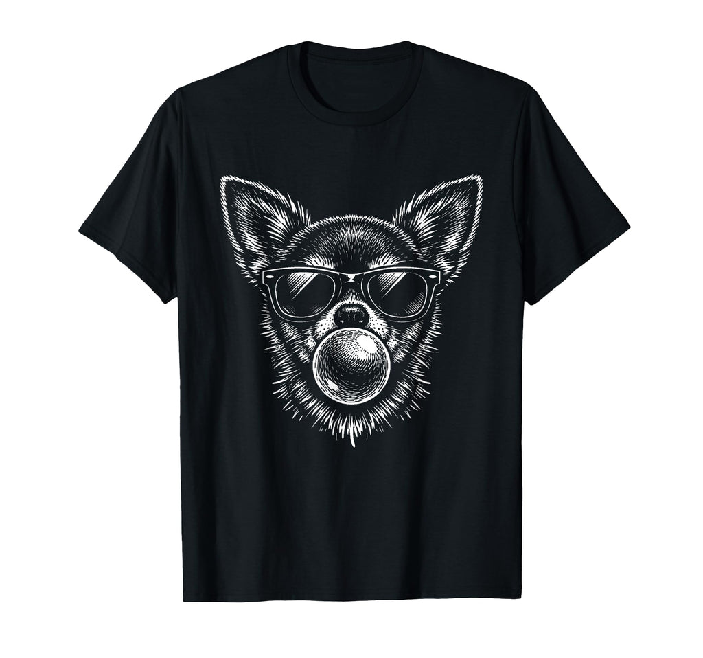 Chihuahua Dog Sunglasses Bubble Gum T-Shirt - Streetwear Style for Adults - T-Shirt, Sweatshirt, Hoodie