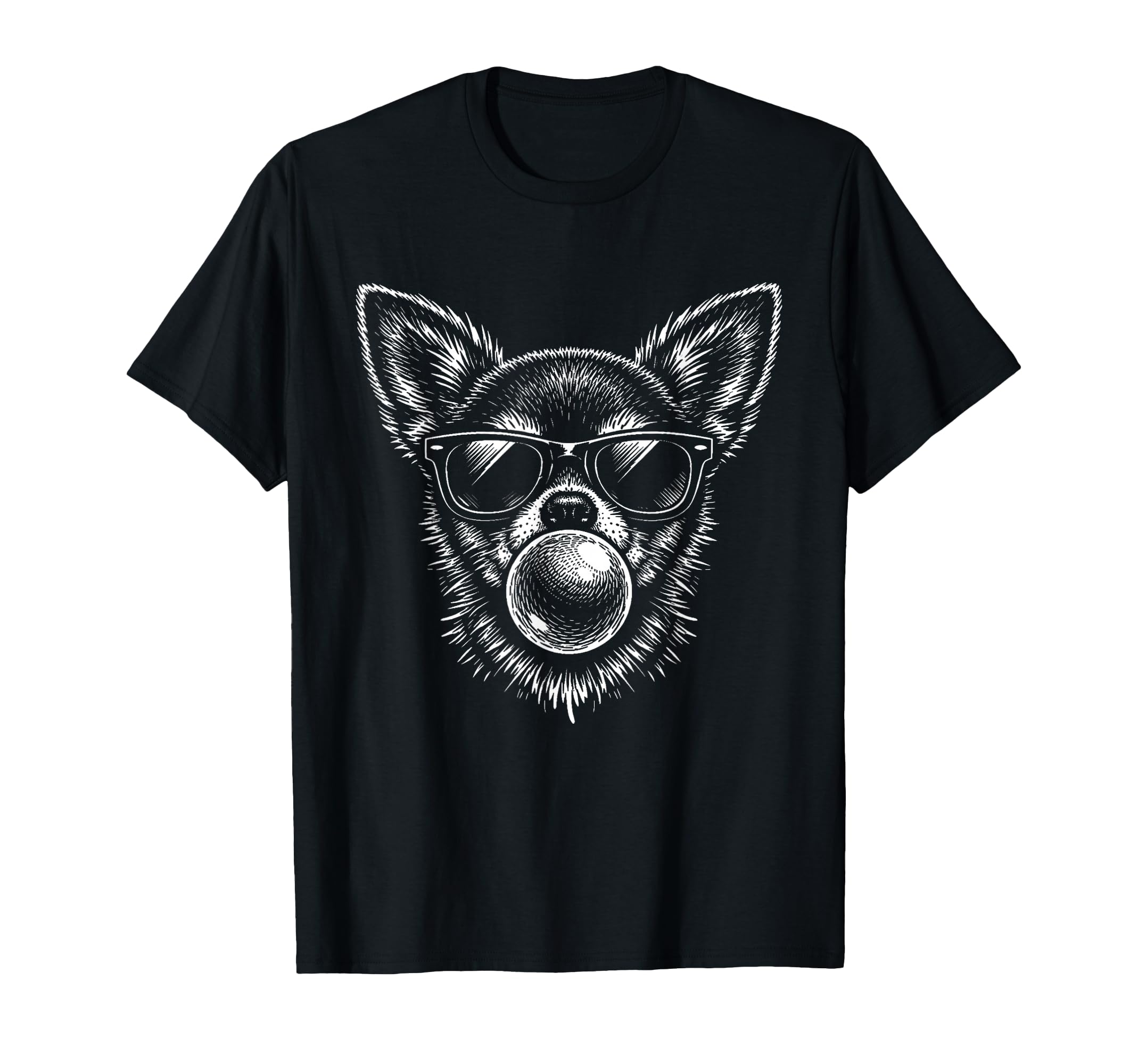 Chihuahua Dog Sunglasses Bubble Gum T-Shirt - Streetwear Style for Adults - T-Shirt, Sweatshirt, Hoodie