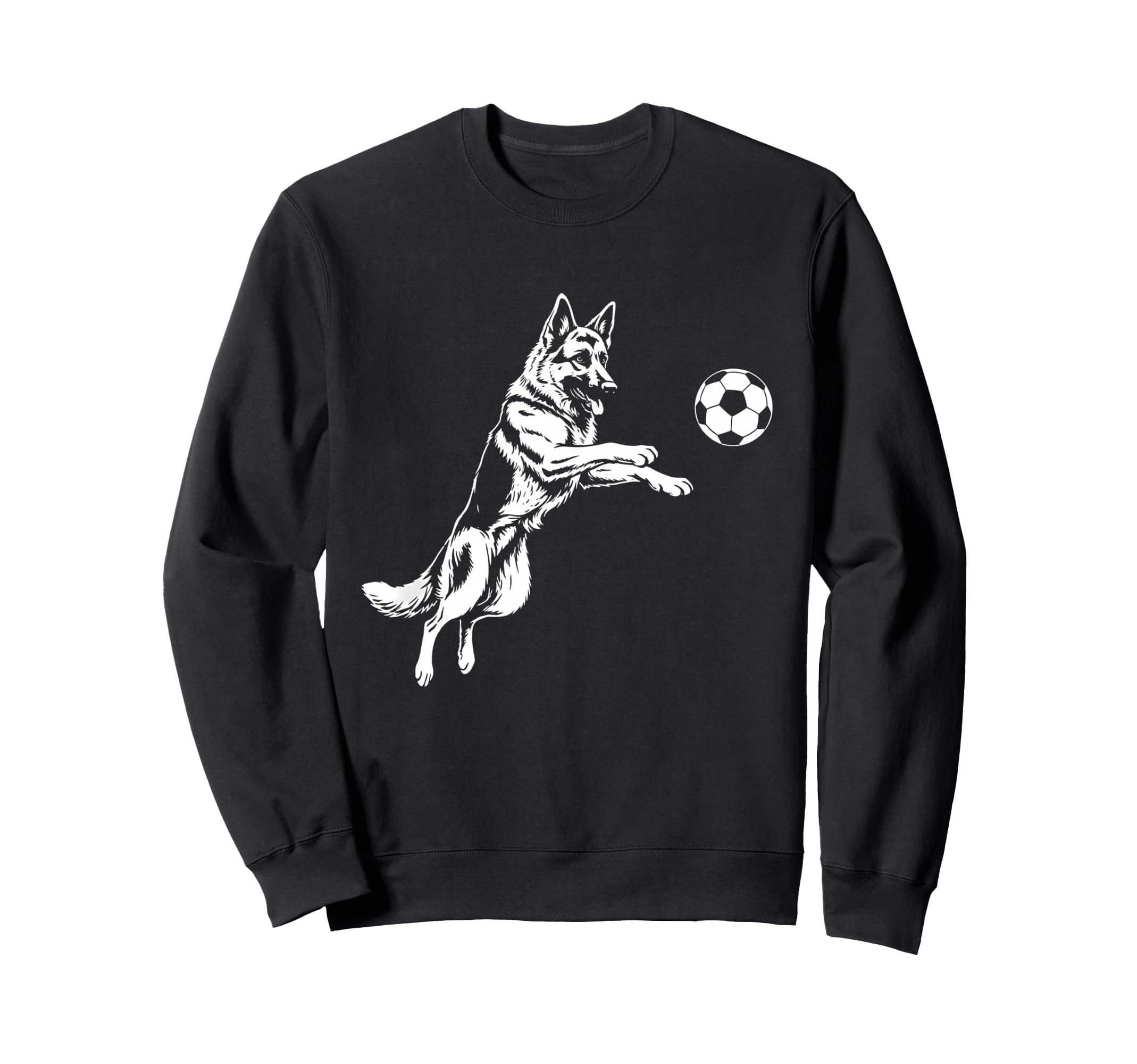 German Shepherd Soccer Player Sweatshirt - Aesthetic Graphic for Adults - T-Shirt, Sweatshirt, Hoodie