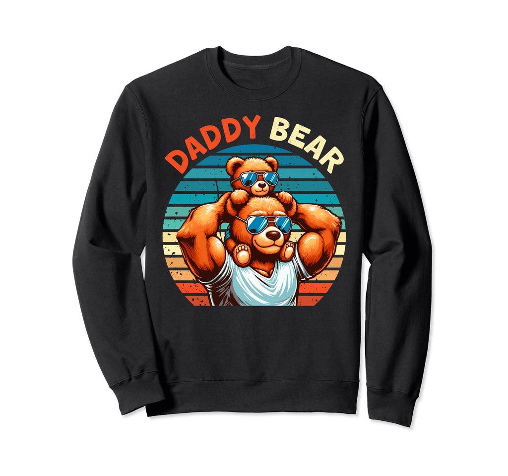 Muscular Daddy Bear Fathers Day Sweatshirt - Aesthetic Graphic for Adults - T-Shirt, Sweatshirt, Hoodie