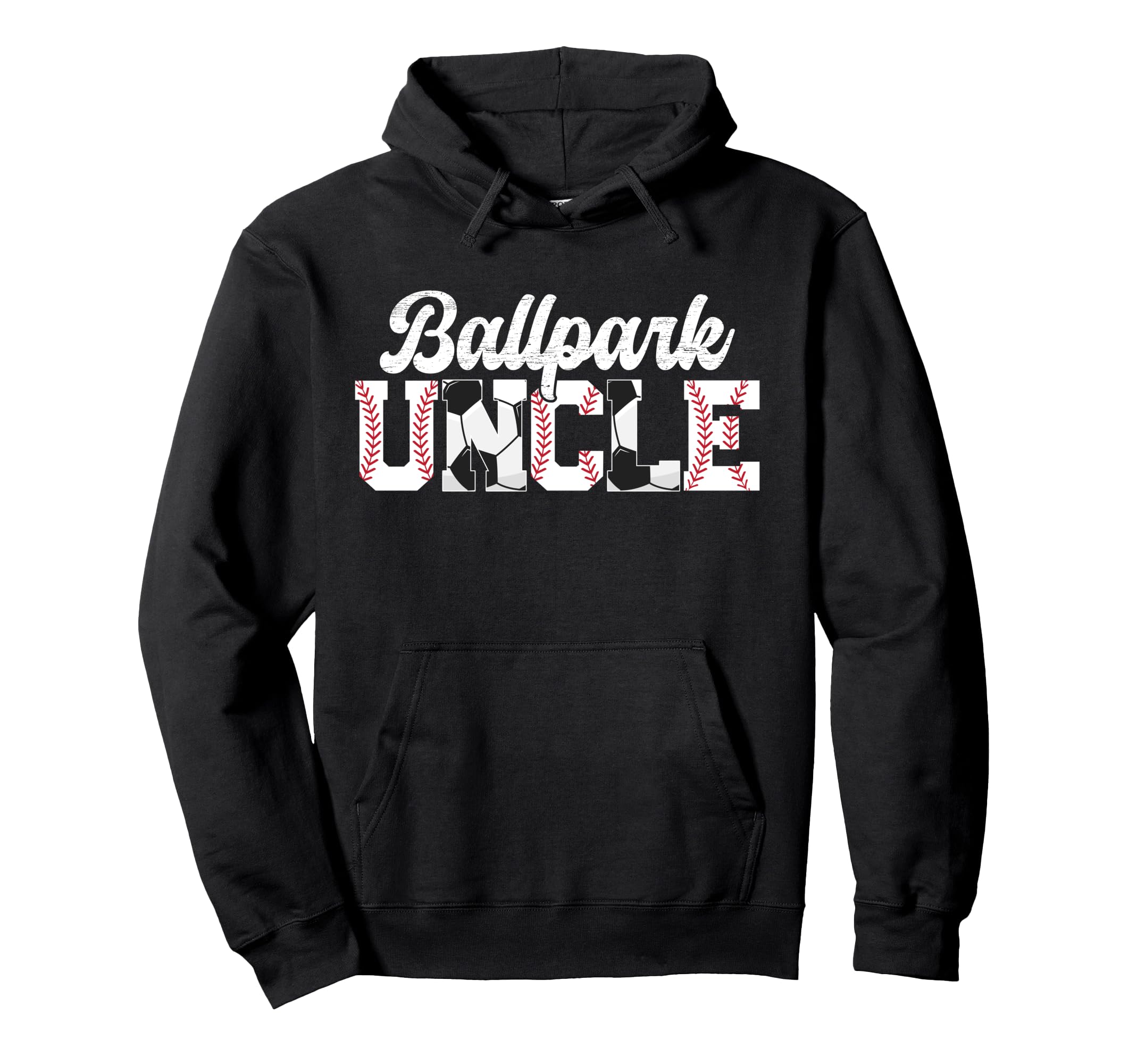 Ballpark Uncle Baseball Soccer Uncle Hoodie - Minimalist Print Men Women - T-Shirt, Sweatshirt, Hoodie