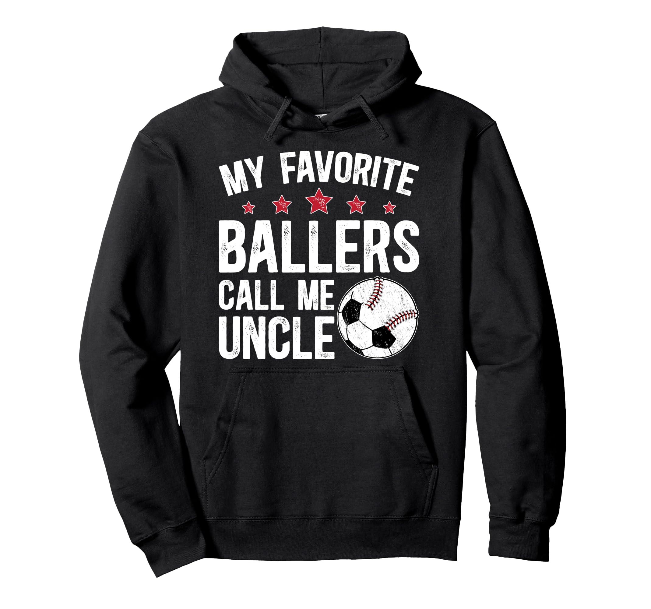 My Favorite Ballers Call Me Uncle Baseball Hoodie - Graphic Print Unisex - T-Shirt, Sweatshirt, Hoodie