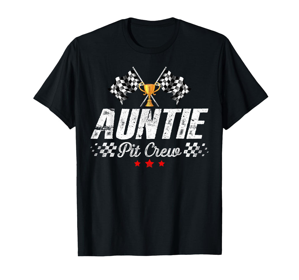 Auntie Pit Crew Race Car Racing T-Shirt - Custom Art Print for Adults - T-Shirt, Sweatshirt, Hoodie